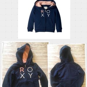 Roxy Kids Girls Zip Hoodie Sweatshirt Size 6 NWT